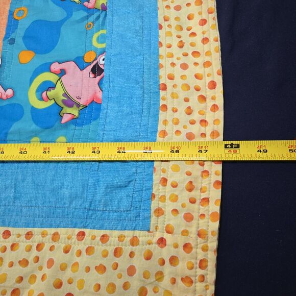 Handmade Spongebob Quilt Blanket 48" x 48" - Picture 3 of 4